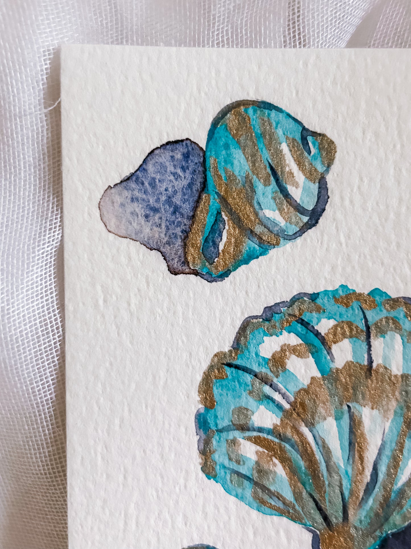 Shell Study in Teal